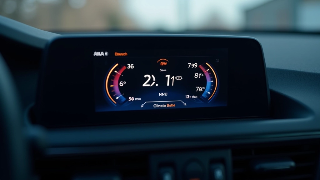 Temperature gauge display showing heat level settings on vehicle climate control system